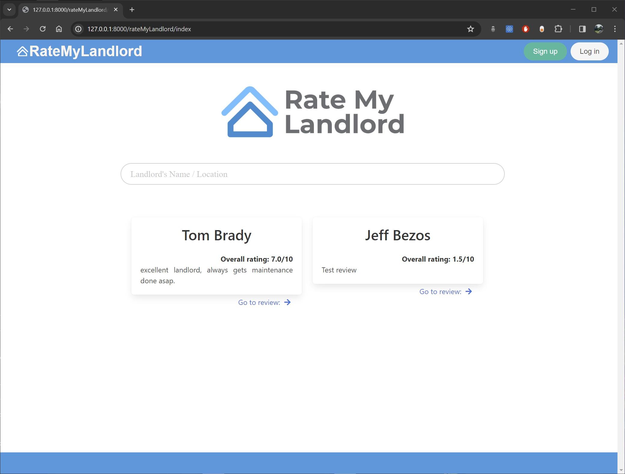 image of webpage for ratemylandlord.com